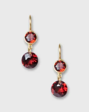 Extra Small Incandescence Hook Earrings in Garnet