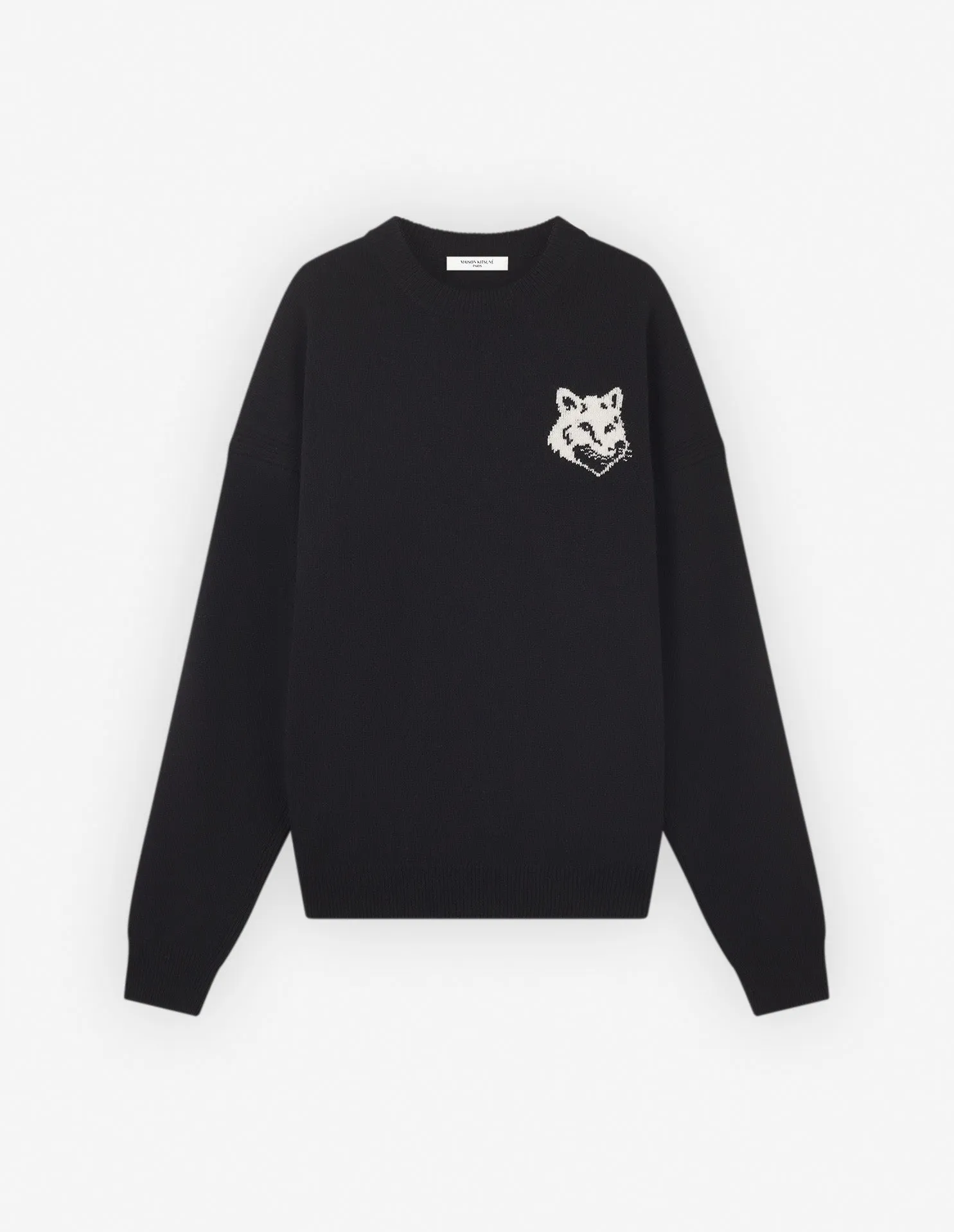 Fox Head Intarsia Comfort Jumper Black