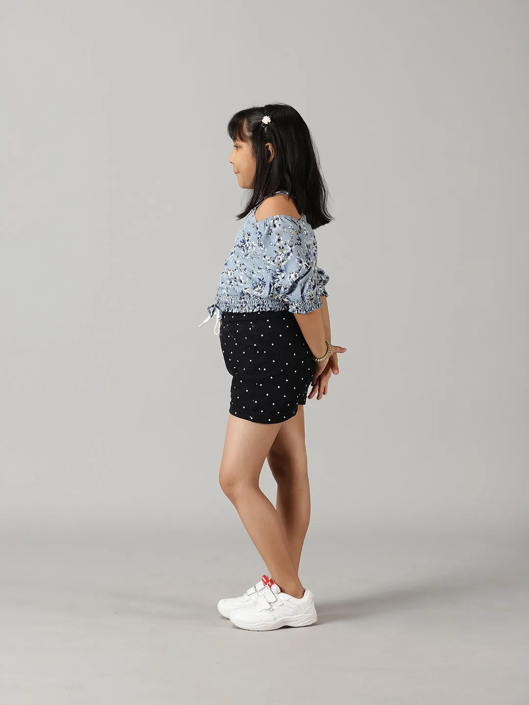 Girls Basic Roll up Hot Short