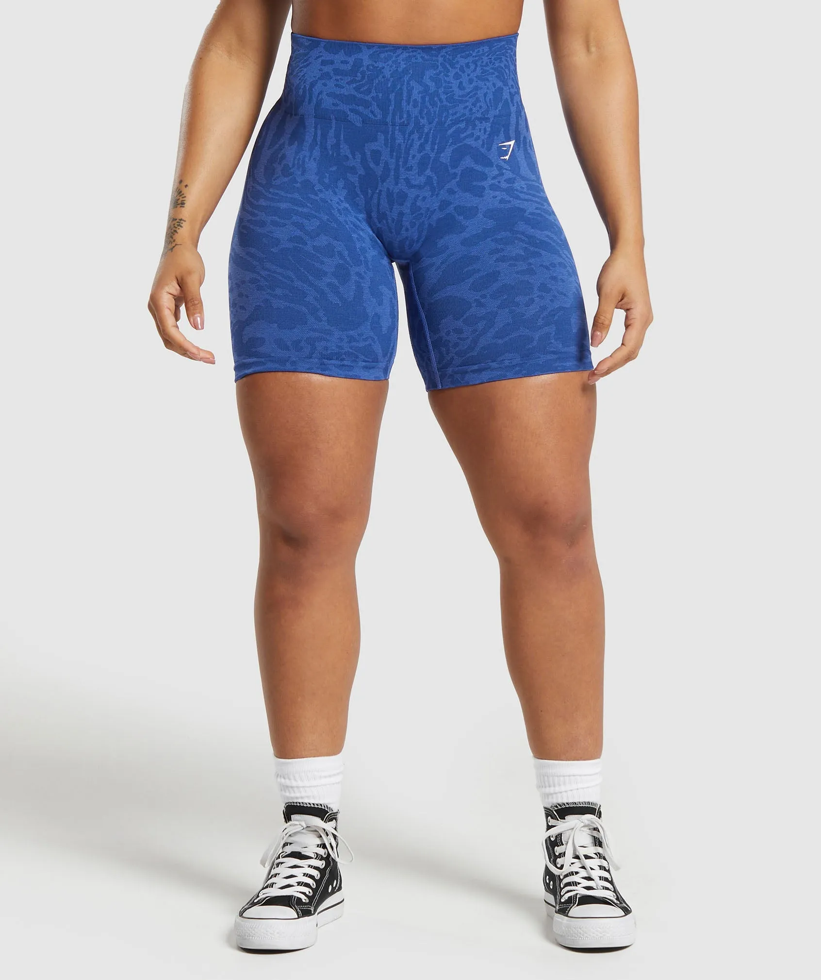 Gymshark Adapt Safari Tight Shorts - Wave Blue/Iris Blue