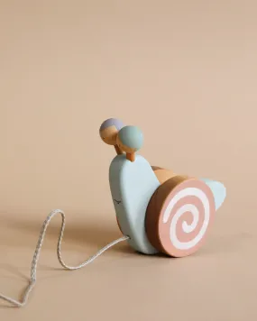 Handmade Pull Along Snail Toy