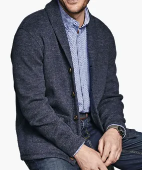 Johnston & Murphy Shawl-Collar Cardigan - Navy