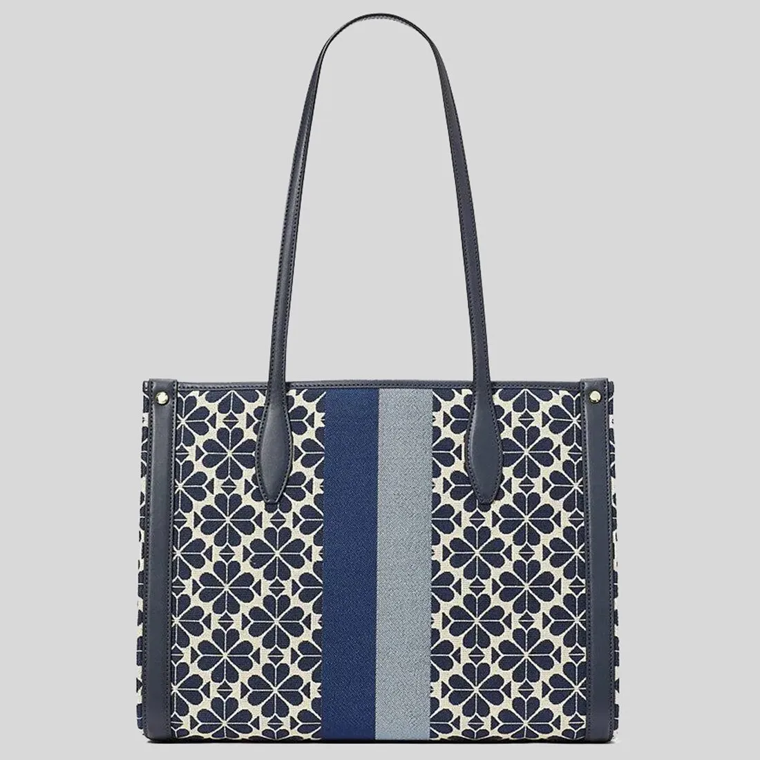 KATE SPADE Spade Flower Jacquard Medium Market Tote Blue Multi KE542