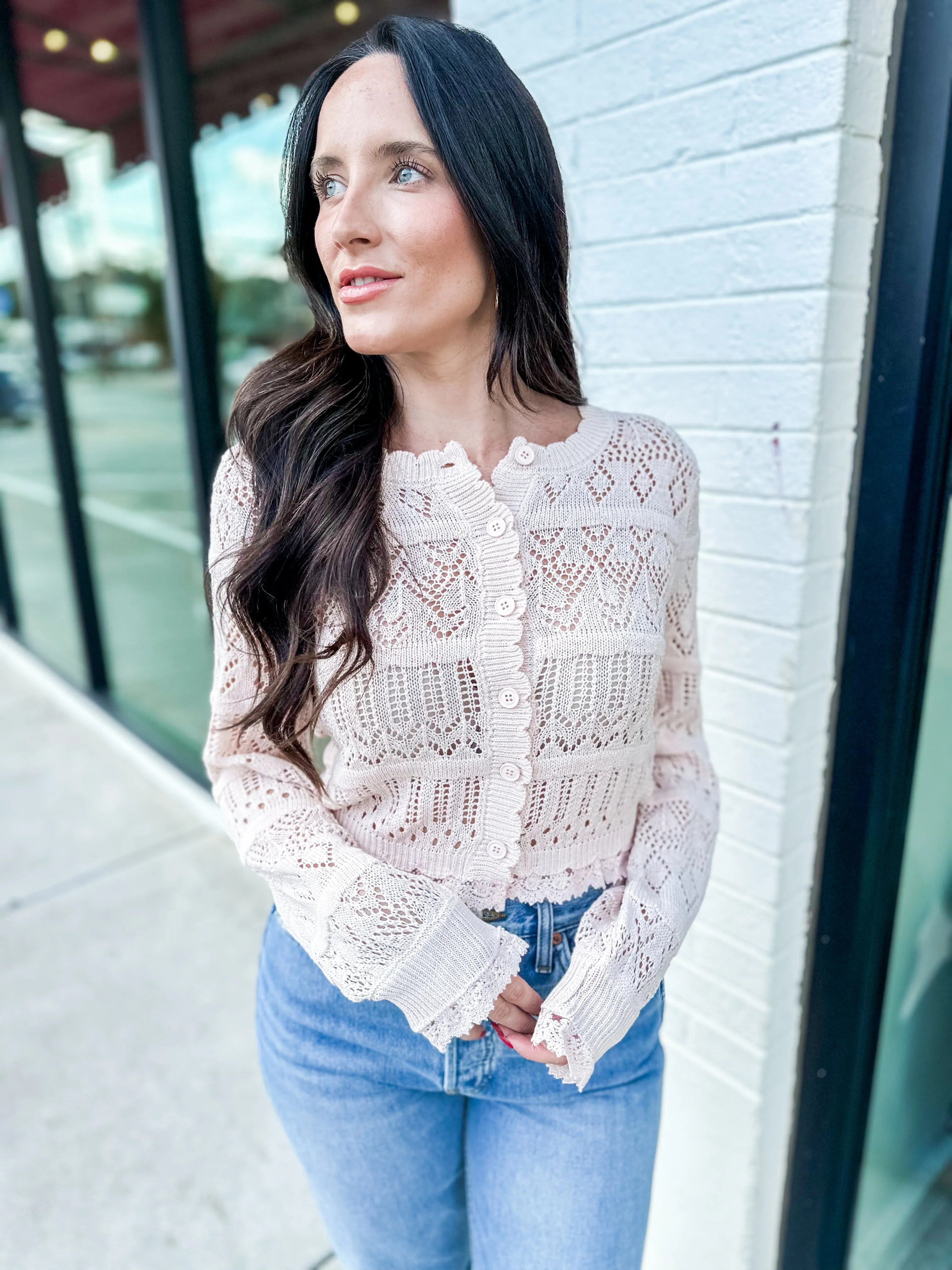 Lace Trim Cardigan