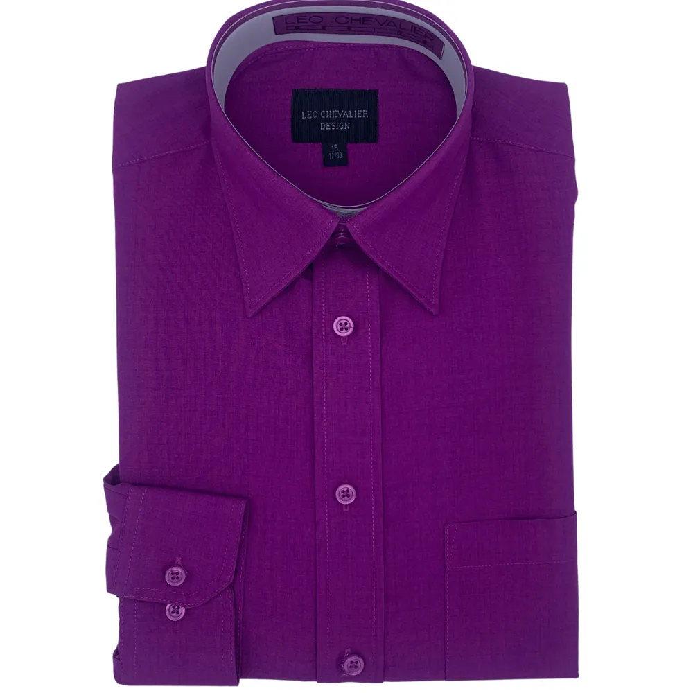 Leo Chevalier Long Sleeve Dress Shirt - 225156 - Assorted Colours