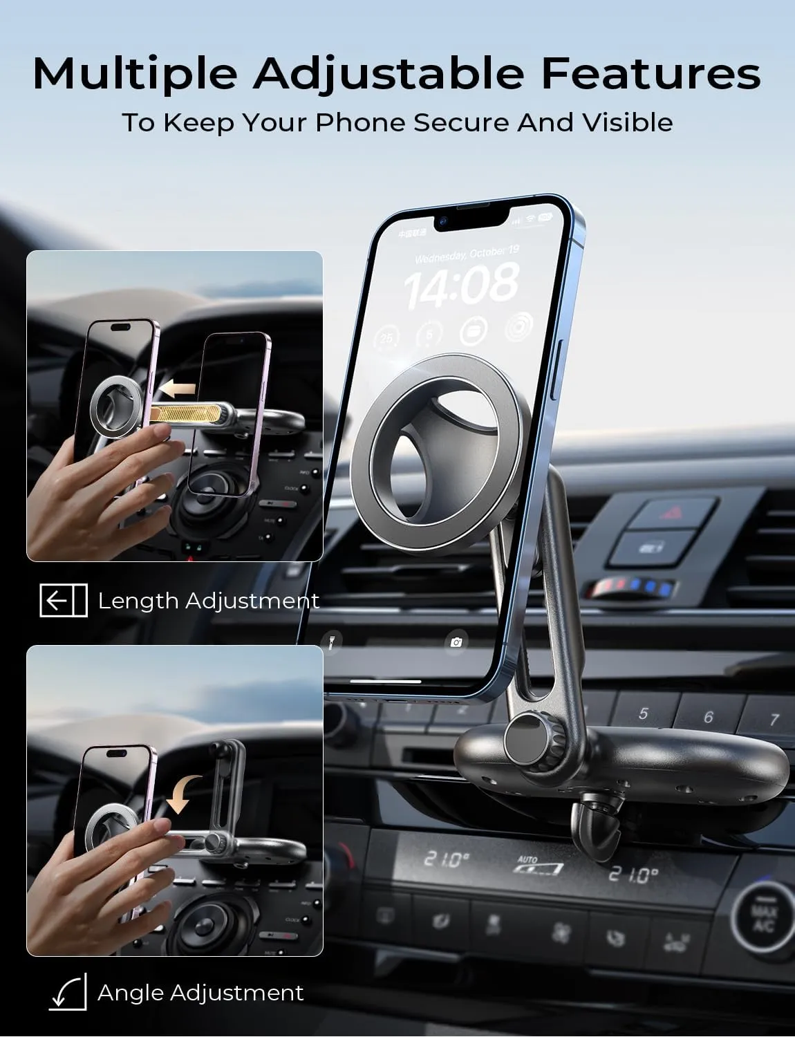 Lisen MagSafe CD Phone Holder for Car Mount