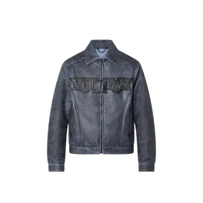 LOUIS  VUITTON Leather Stadium Jacket