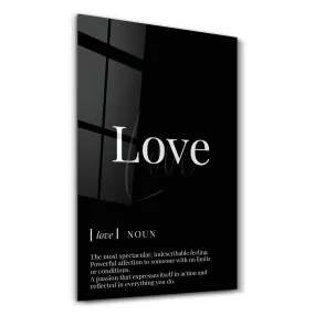 Love | Designers Collection Glass Wall Art