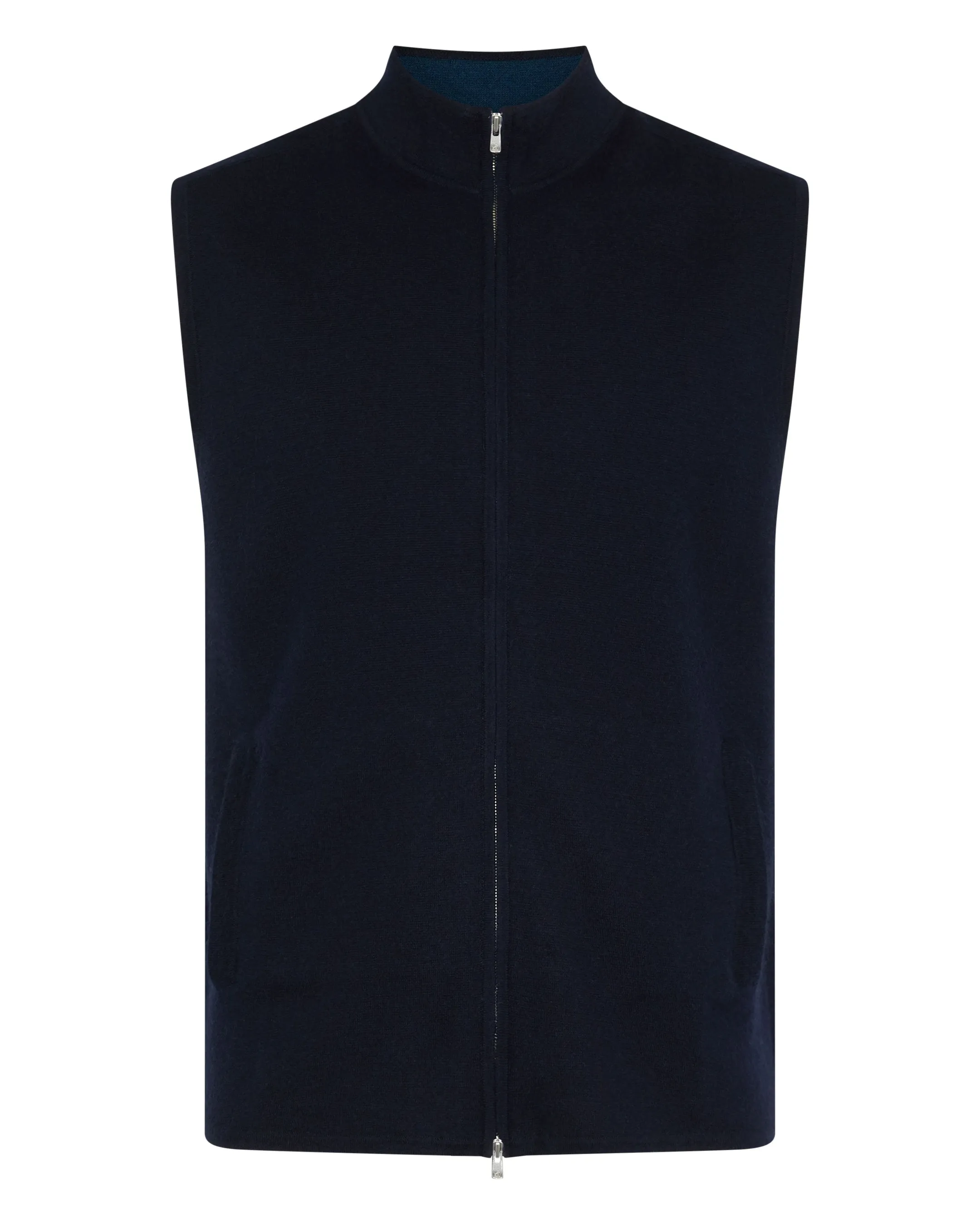 Men's Bayswater Fine Gauge Cashmere Gilet Navy Blue