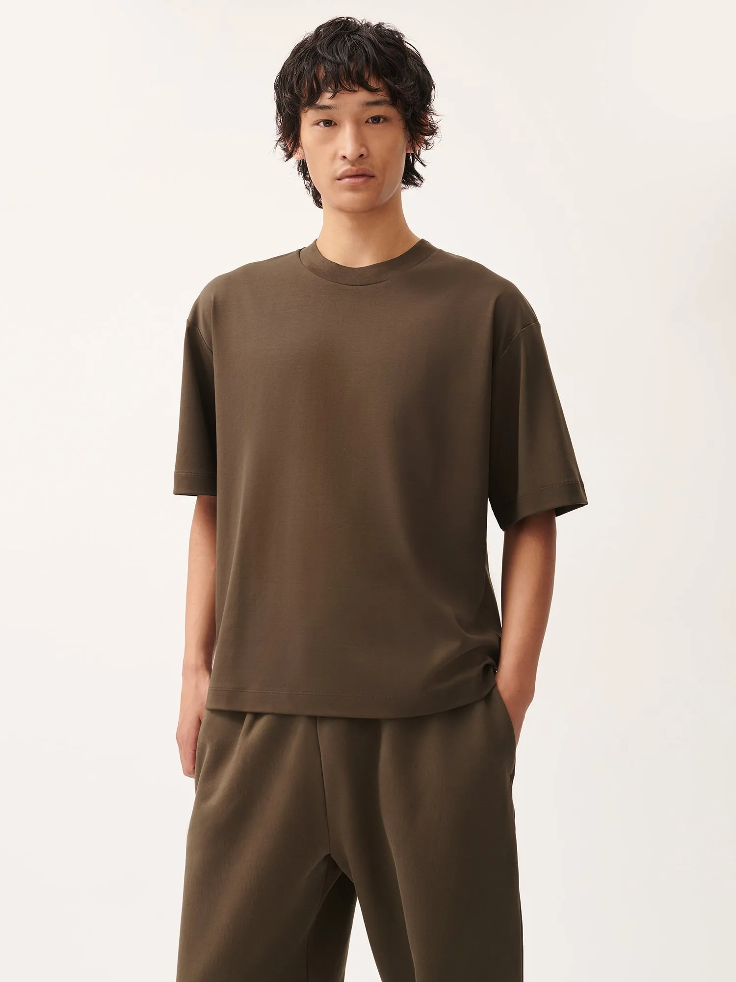 Mens DNA Oversized T-Shirt—cacoa brown