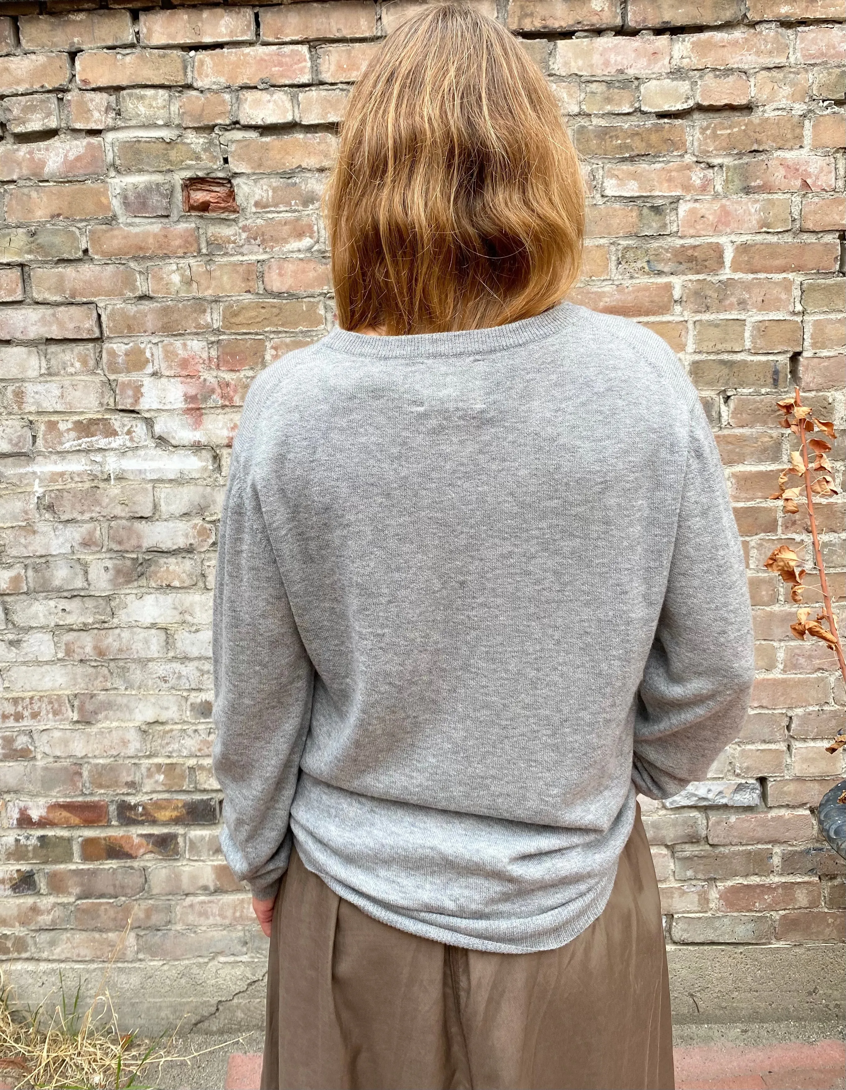 Merino Unisex Crew Sweater in Flint Grey