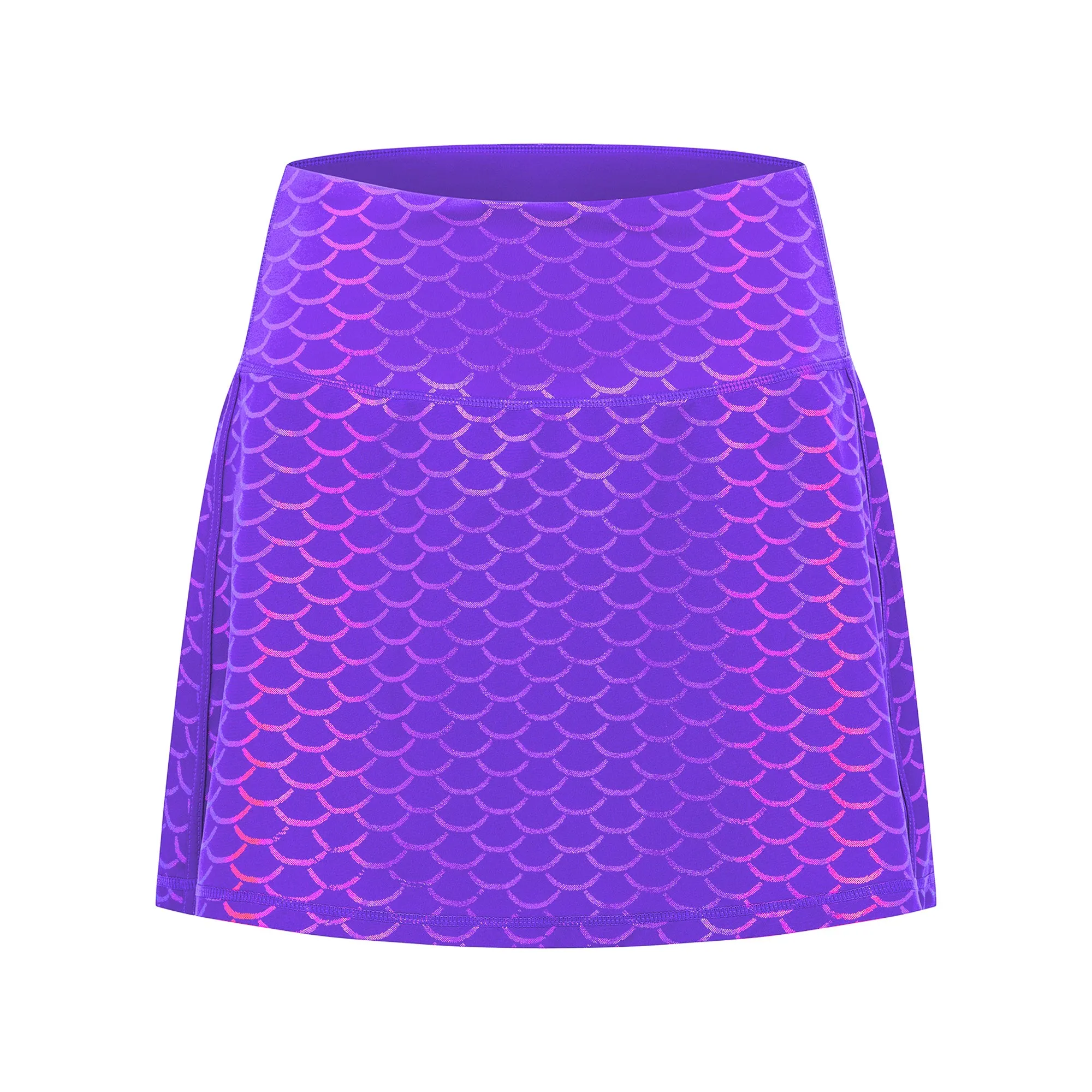 Mermaid Princess Athletic Skort - Purple