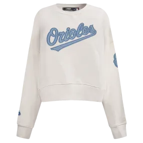 MLB BALTIMORE ORIOLES VARSITY BLUES WOMEN'S CREWNECK (LINEN)