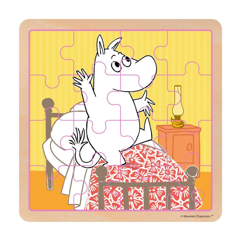 Moomin Bedtime Jumping Wooden Square Puzzle - Barbo Toys