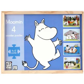 Moomin Wooden Puzzles in Box 4-set - Barbo Toys