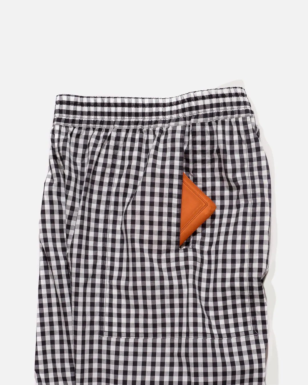 Night Pants Gauze Plaid - Black / White