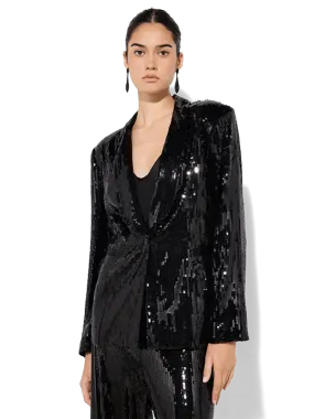 Olivia Black Sequin Blazer