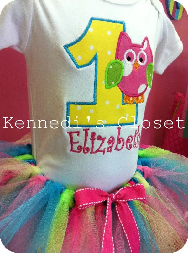 Owl Birthday TuTu Set