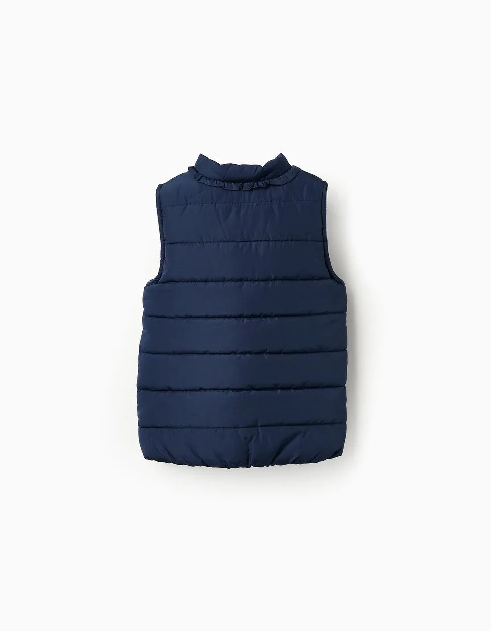 Padded Gilet with Polar Lining for Girls, Dark Blue