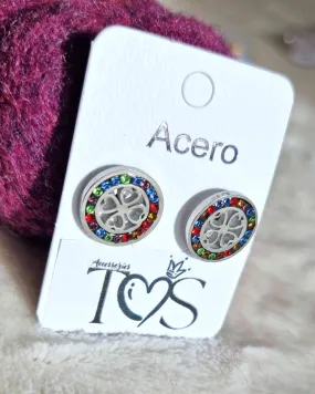 Pendientes Boton Trebol