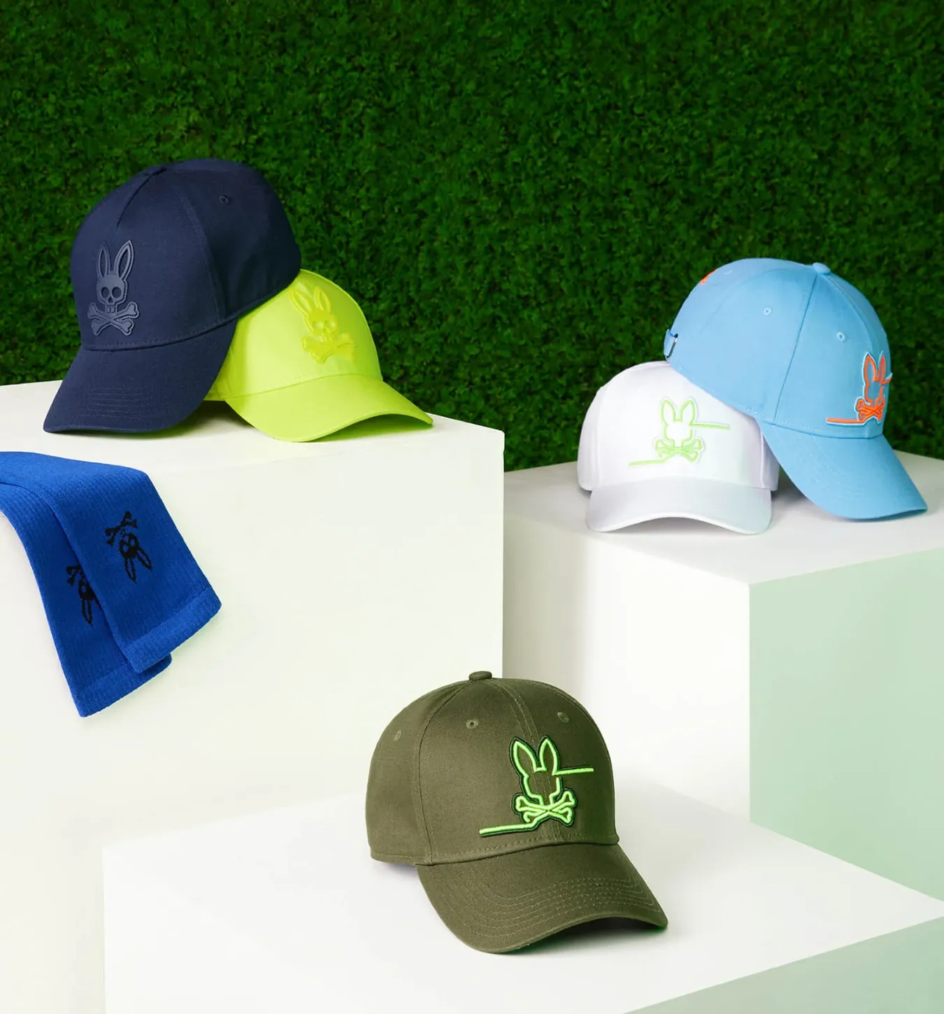 Psycho Bunny Posen Matte Graphic Baseball Cap - Acid Lime