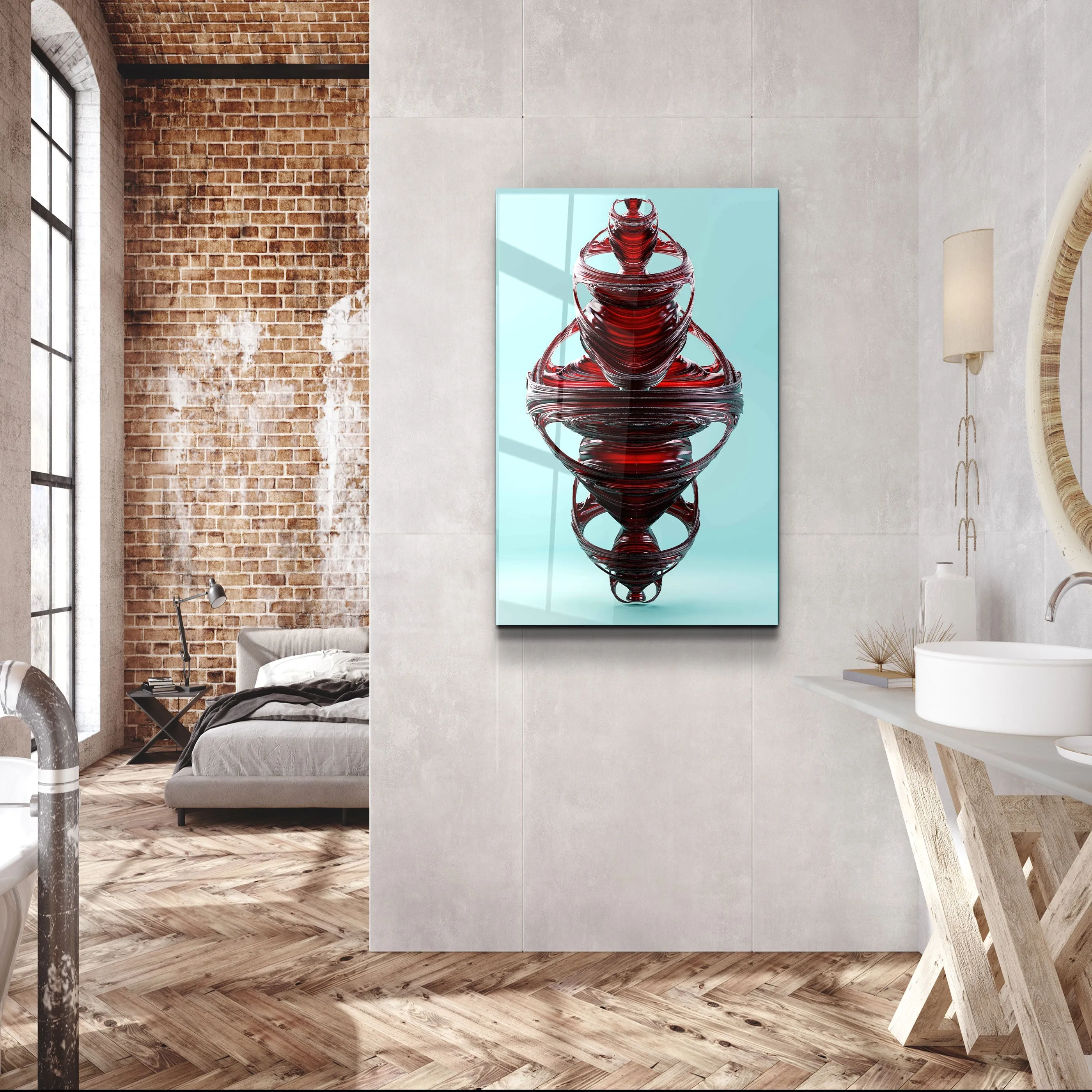 ・"Abstract Modern Design V2"・Designer's Collection Glass Wall Art