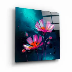 ."Flowers". Secret World Collection Glass Wall Art