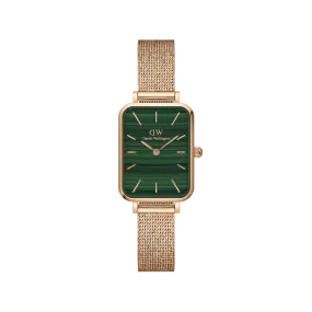 Rose Gold Daniel Wellington Quadro Pressed Melrose Emerald Women's Watch