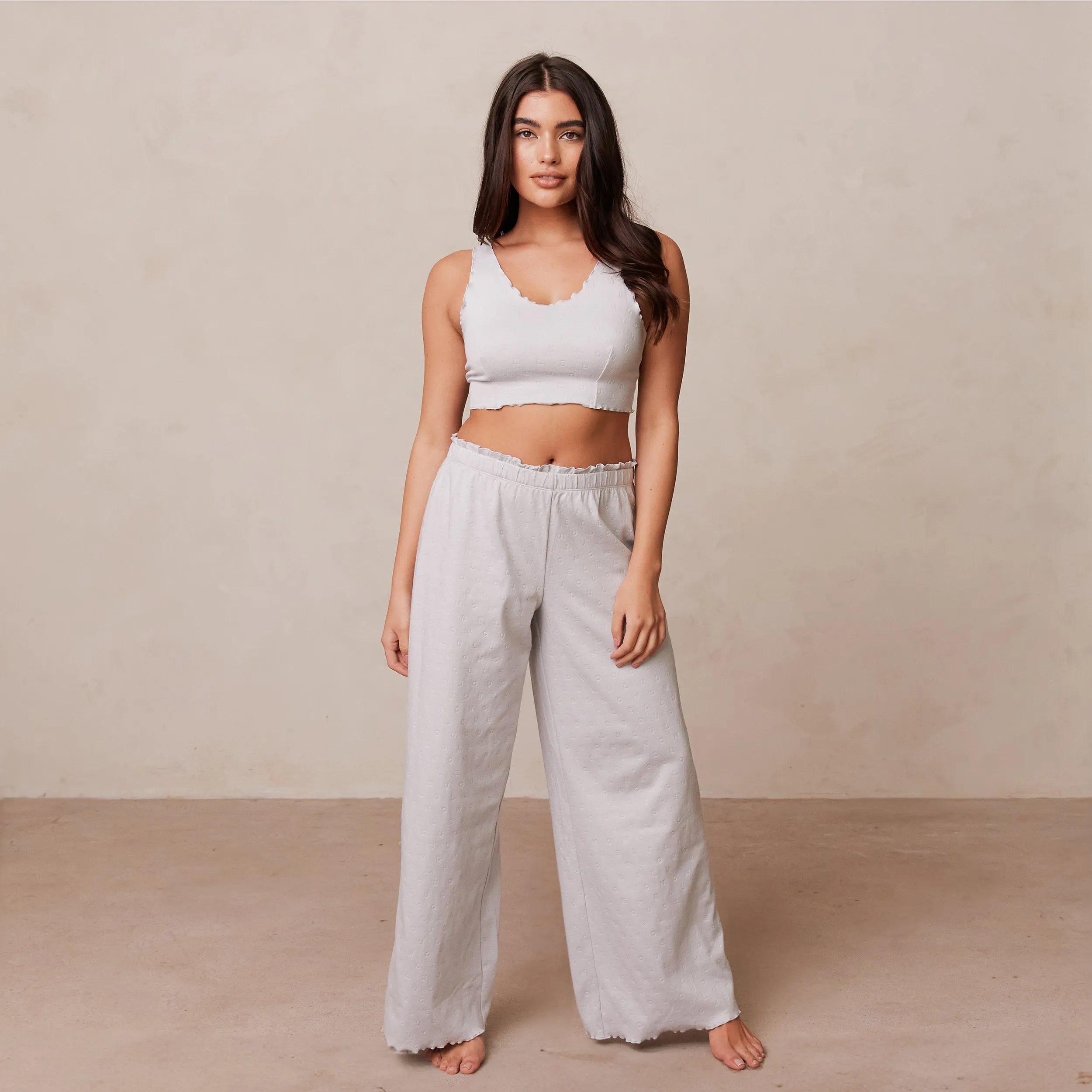 Ruffle Pyjama Trousers - Frost