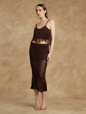 Saia Midi em Crochet e Lurex - Simona Coresellini