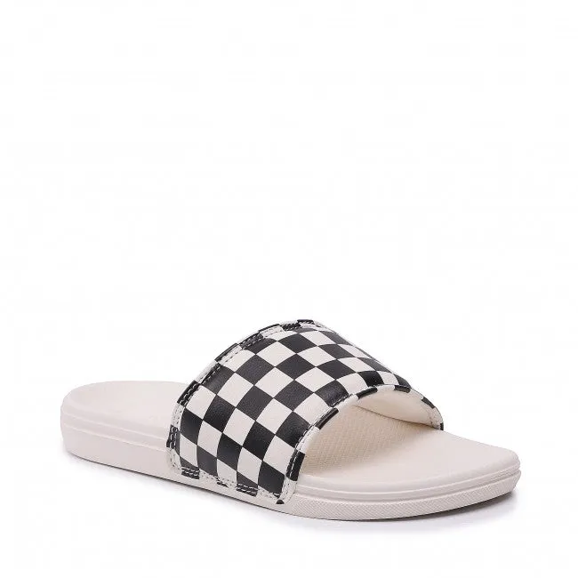 Sandalia La Costa Slide-On Checkerboard Black/Marshmallow