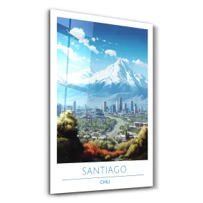 Santiago Chili-Travel Posters | Glass Wall Art