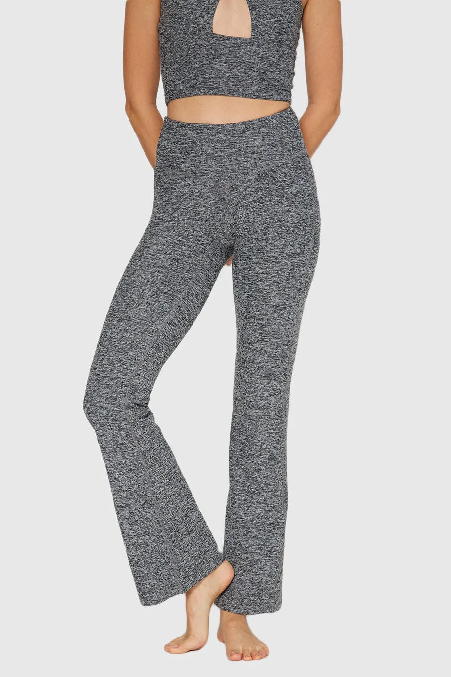 Soft Heather Jersey Flare Leggings