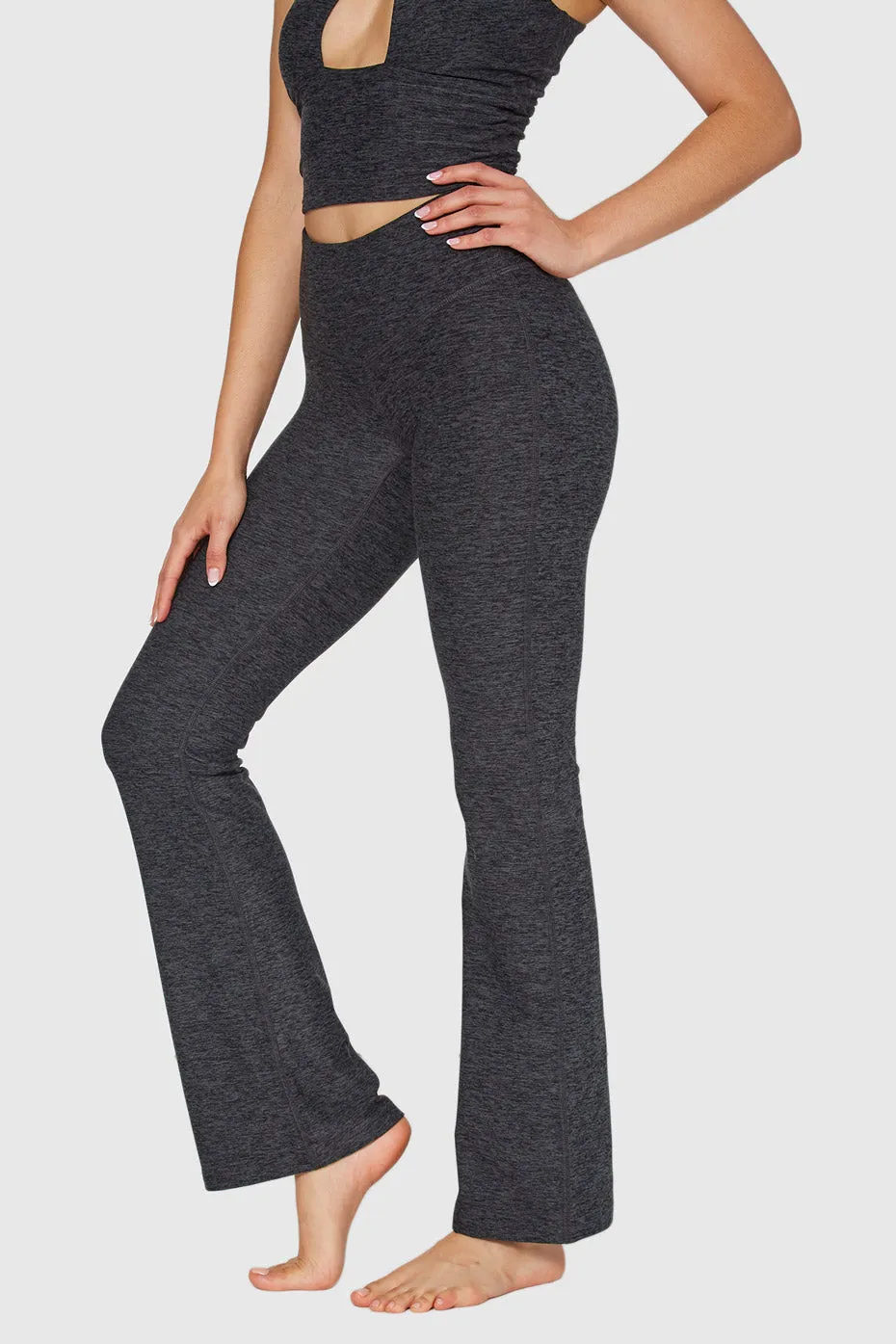 Soft Heather Jersey Flare Leggings