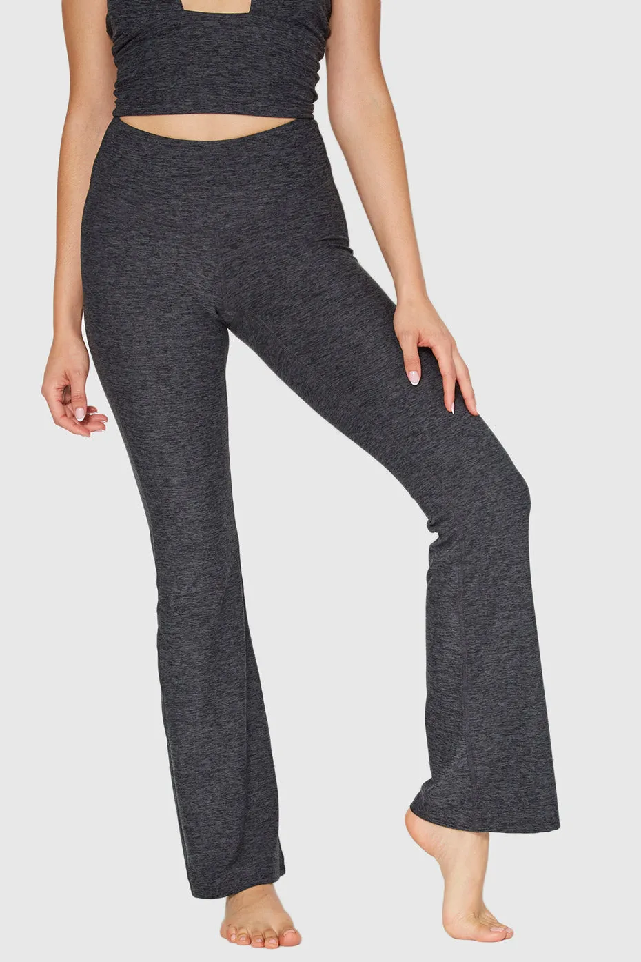 Soft Heather Jersey Flare Leggings