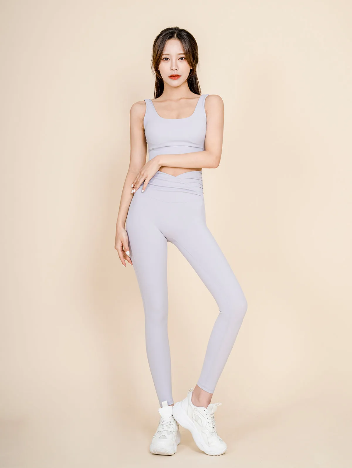 SS23 Grande Line -Best Seller Top 5- PT467 Cross shirring up leggings (Super high waist)