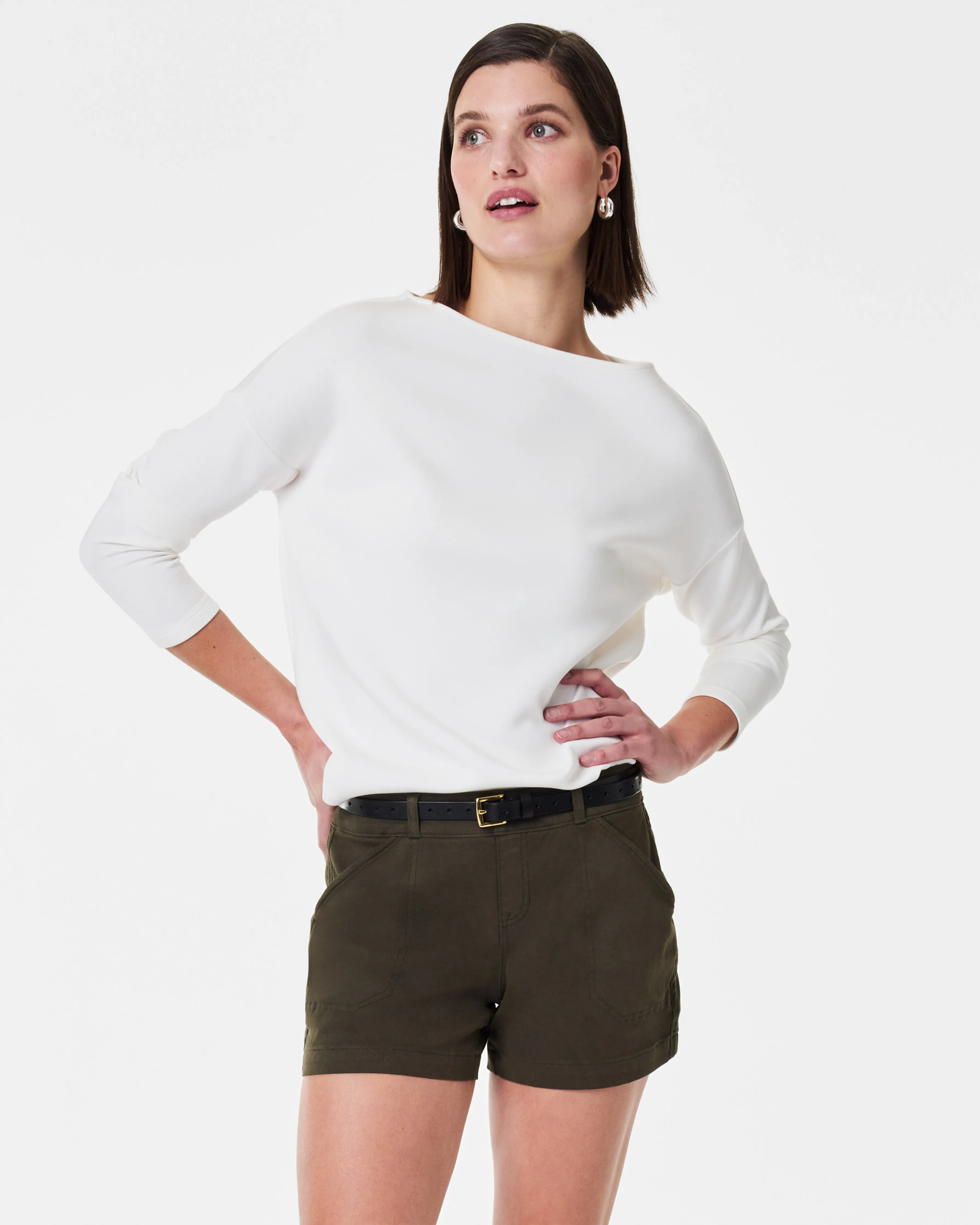 Stretch Twill Shorts, 4"