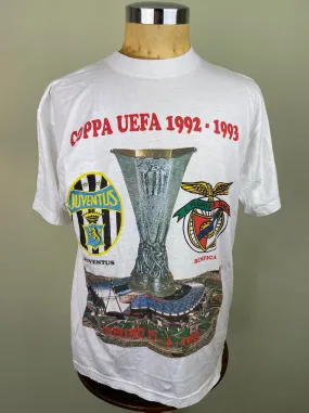 T-Shirt | 1993 | Juve vs Benfica | UEFA Cup Quarter Final | Bootleg T-Shirt