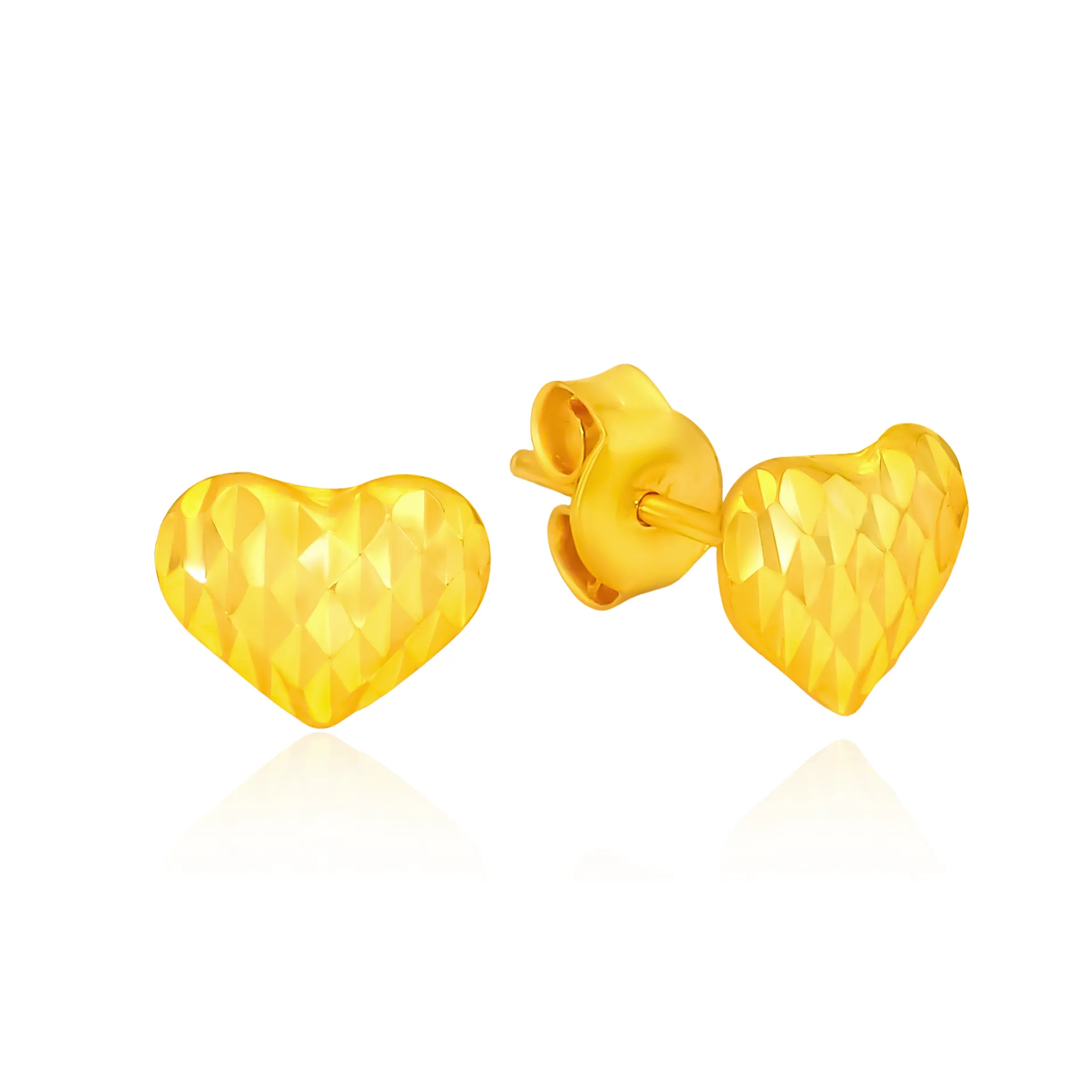 TAKA Jewellery 916 Gold Earrings Heart