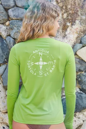 Tortola Compass UPF50 Top - Lime Zest