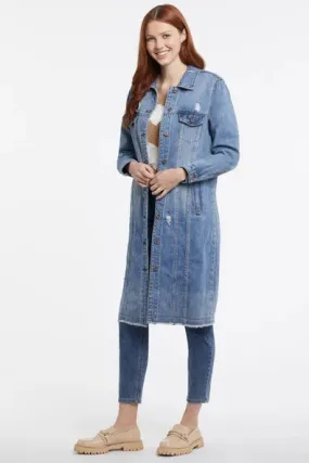 Tri Long Duster Denim Jacket 06-FGLO-01