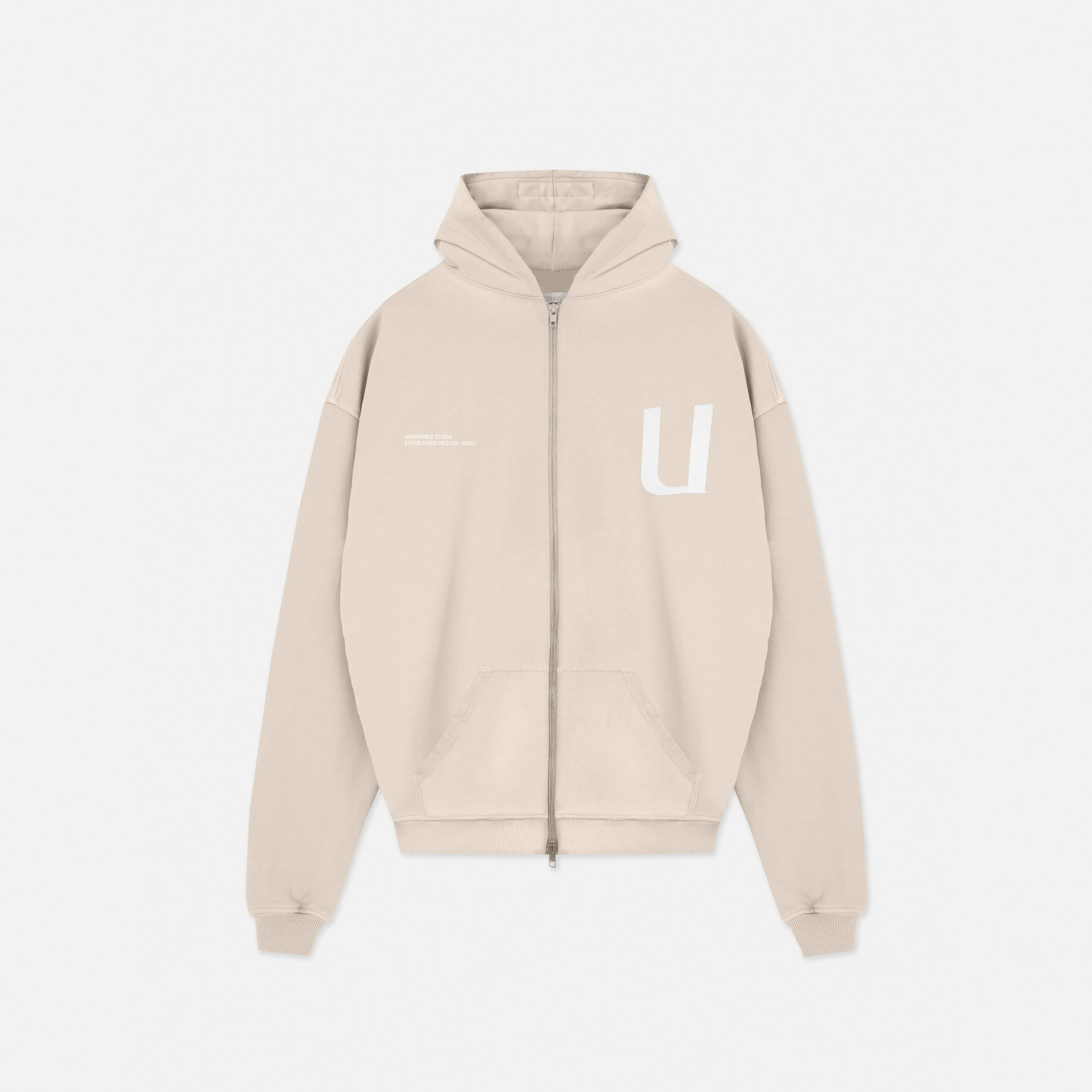 U Basics Zip Up Hoodie Cream