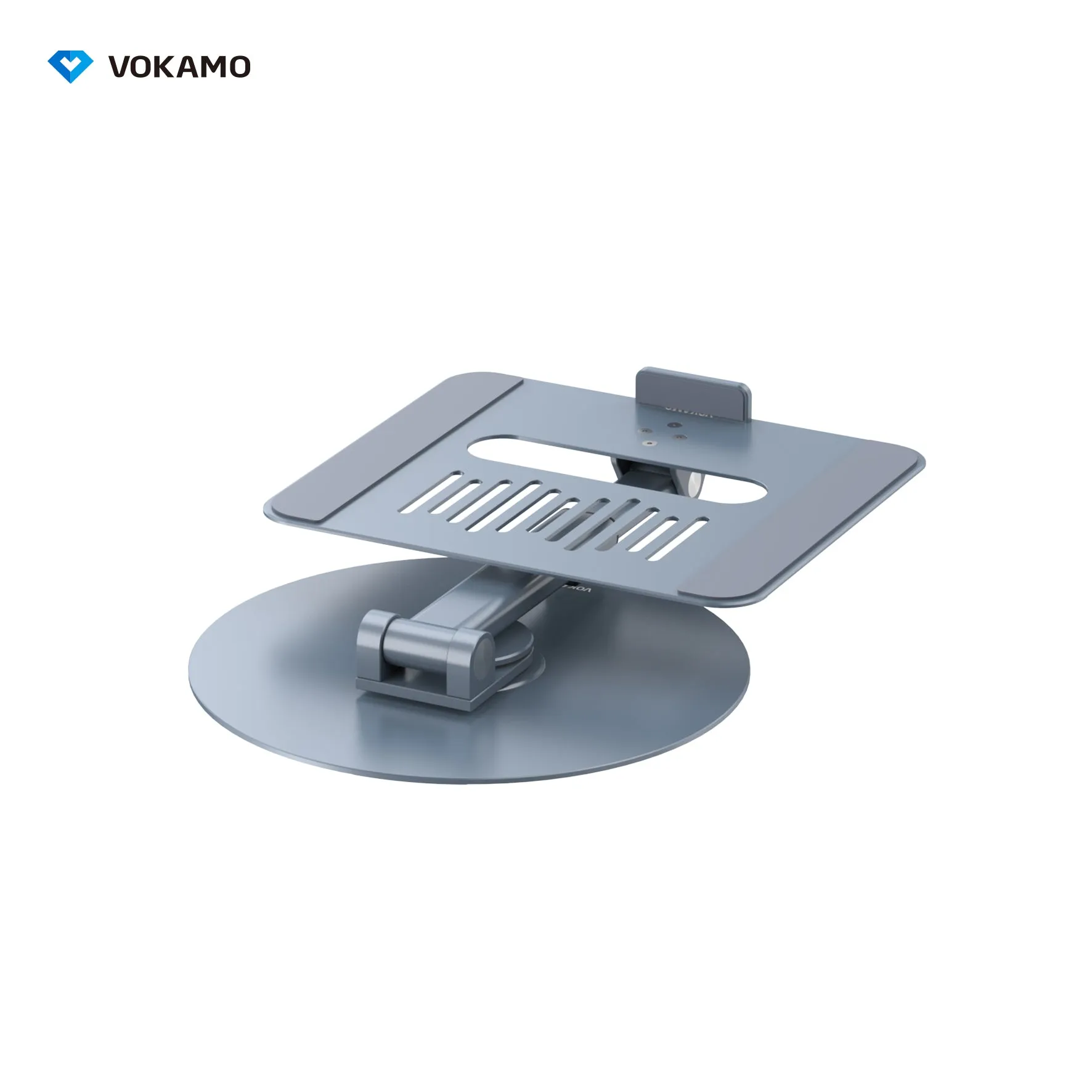 VOKAMO Laptop Stand 360 Rotating Base Foldable Alloy Laptop Holder Riser